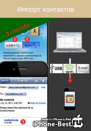 ExcelContacts [2.2.2] [ipa/iPhone/iPod Touch/iPad]